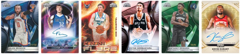 Topps Chrome Black NBA Basketball 2025-26 Hobby Box 1 autographe encadré