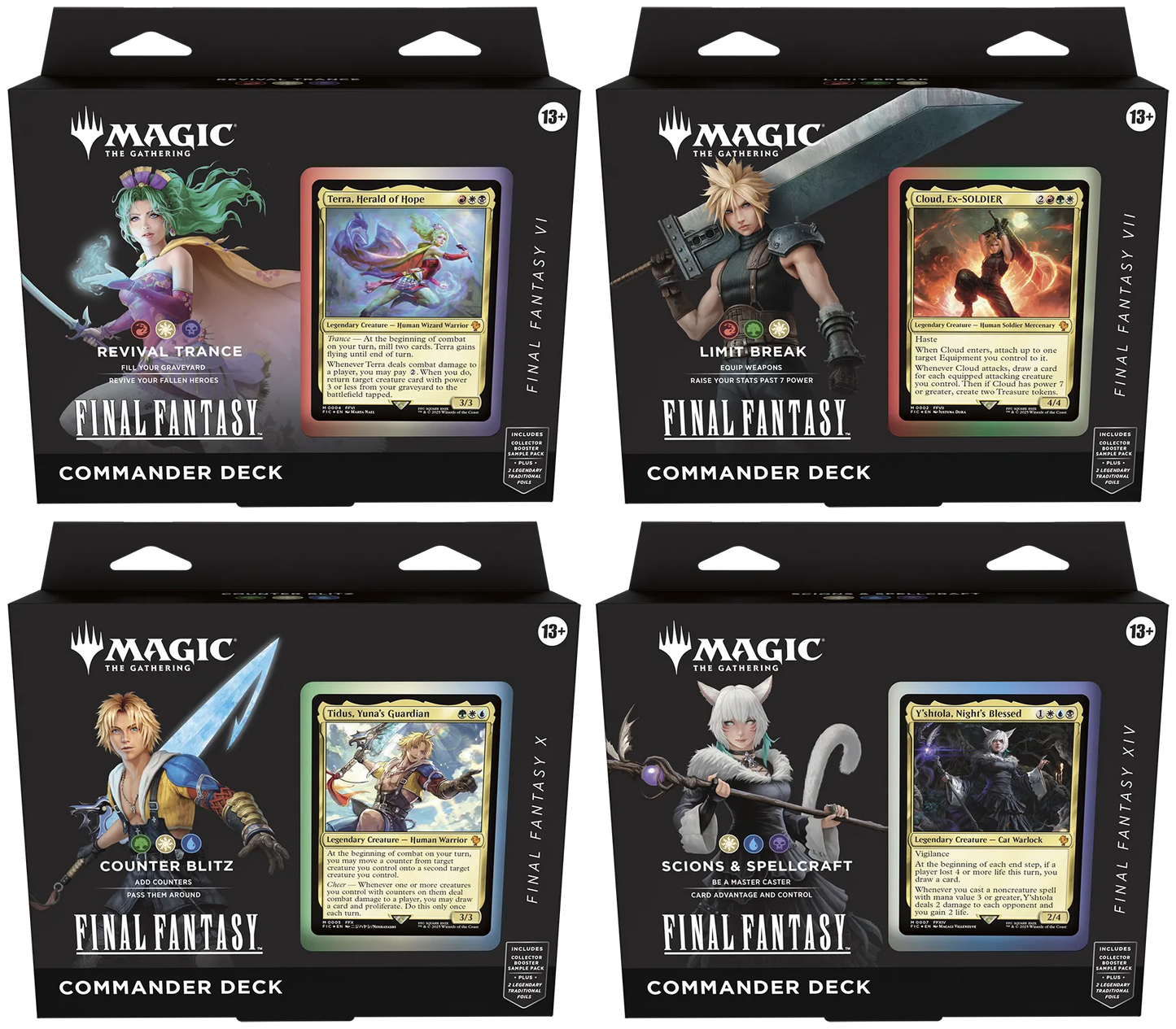 MTG Final Fantasy Commander Bundle – 4 Decks officiels