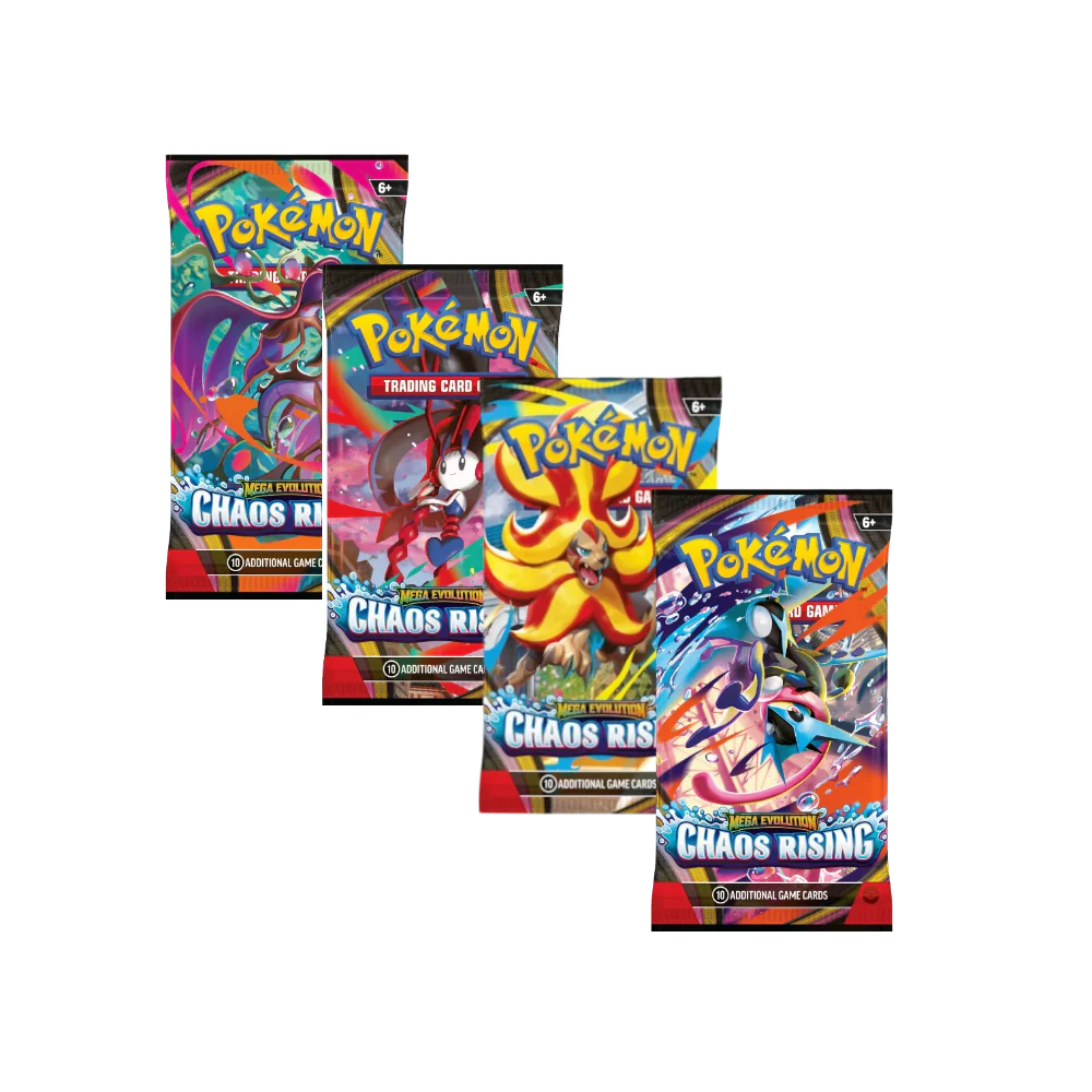 Booster Pokémon Méga-Évolution Chaos Rising ME04 ENG disponible au Maroc sur Collectorshop.ma