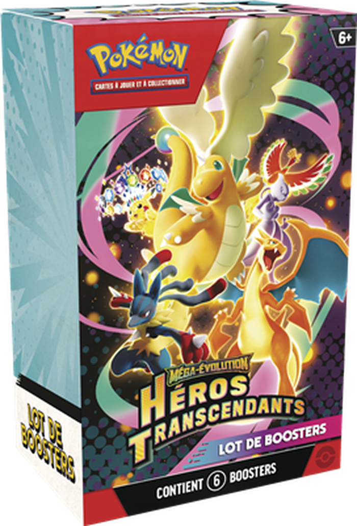 Bundle Pokémon Méga-Évolution Héros Transcendants ME2.5 français 6 boosters
