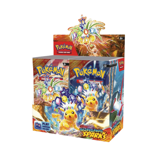 Display Pokémon Surging Sparks ENG – 36 boosters en anglais Scarlet & Violet disponibles au Maroc sur Collectorshop.ma