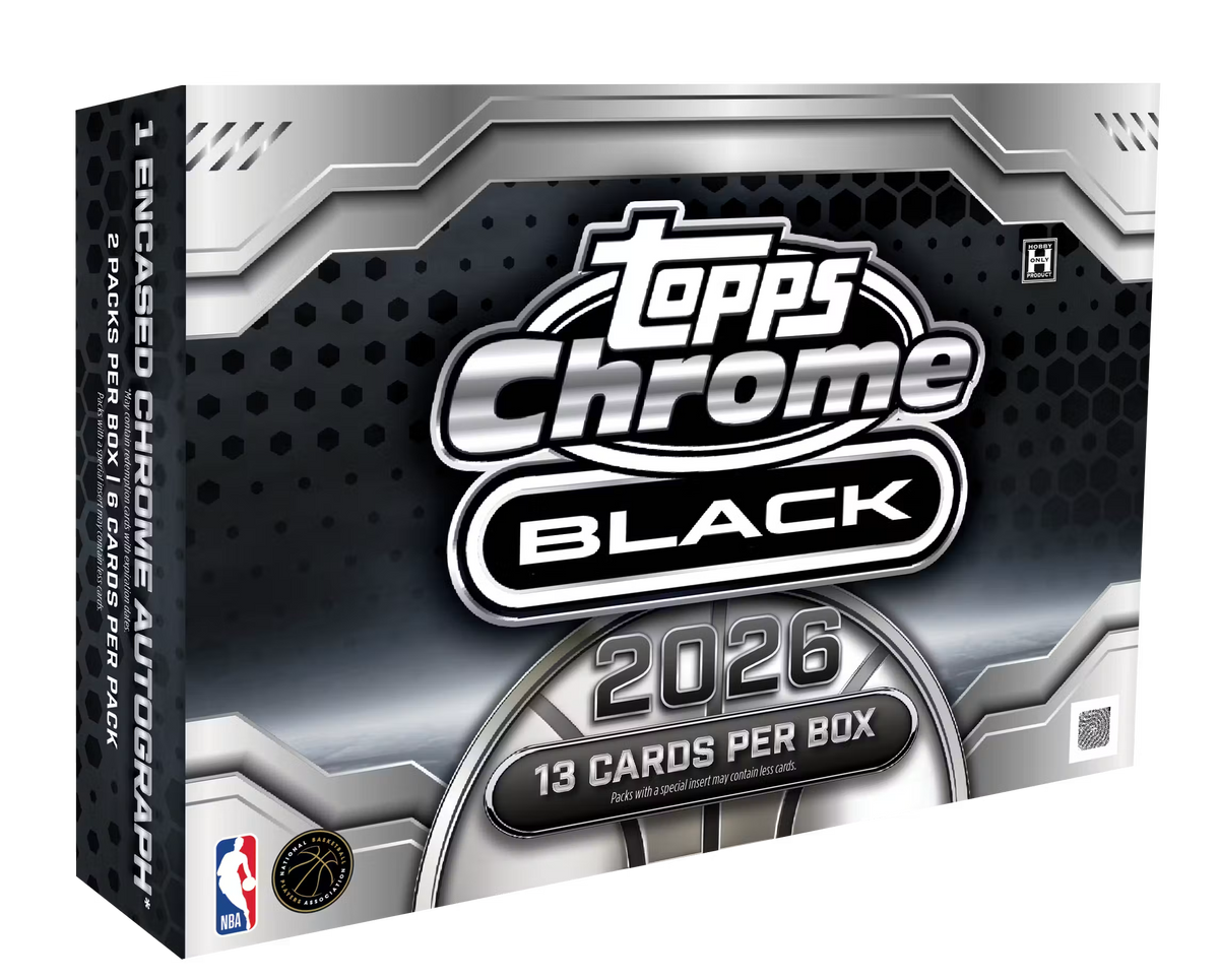 Topps Chrome Black NBA Basketball 2025-26 Hobby Box 1 autographe encadré
