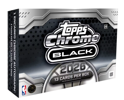 Topps Chrome Black NBA Basketball 2025-26 Hobby Box 1 autographe encadré