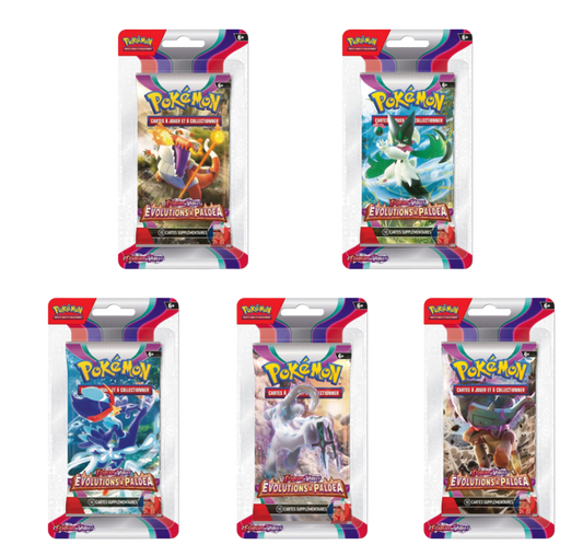 Artset de 5 Booster Blister Evolutions à Paldea - EV02 - Français - COLLECTORSHOP.MA