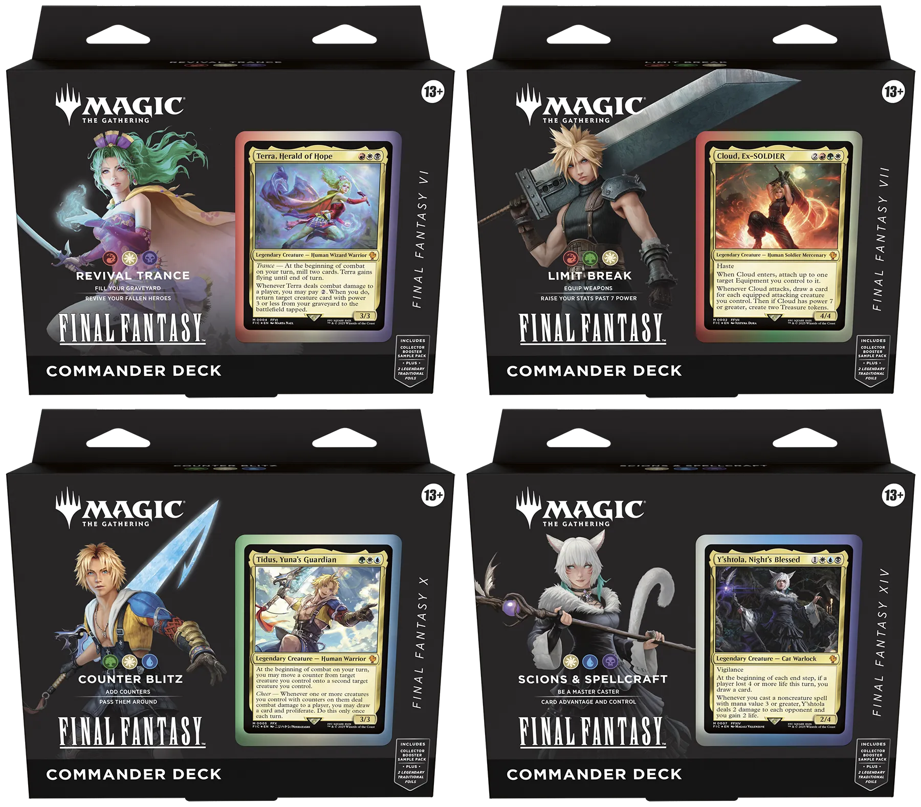 MTG Final Fantasy Commander Bundle – 4 Decks officiels
