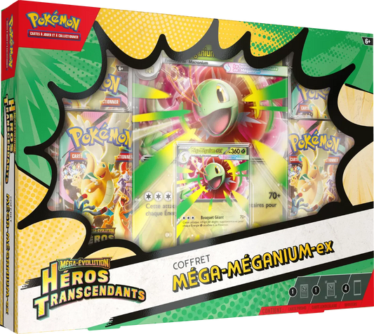 Coffret Pokémon Méga Méganium ex officiel disponible au Maroc