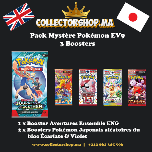 Pack booster Mystère Pokémon EV9 – Écarlate & Violet | Collectorshop Maroc - COLLECTORSHOP.MA