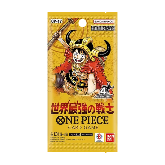 One Piece OP-17 The World’s Strongest Warriors Booster Pack japonais 6 cartes