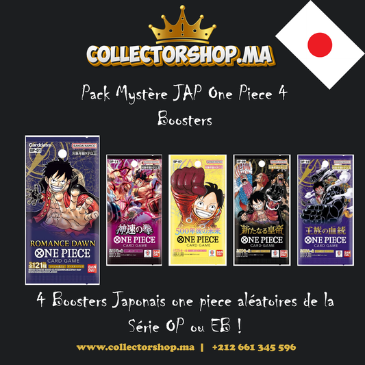 Pack Booster Mystère One Piece JAP – 4 boosters aléatoires OP et EB