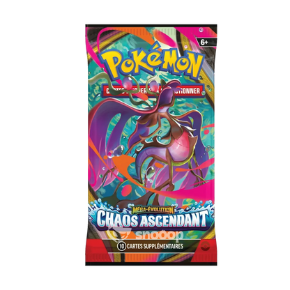 Booster Pokémon Méga-Évolution Chaos Ascendants ME04 FR officiel disponible au Maroc sur Collectorshop.ma