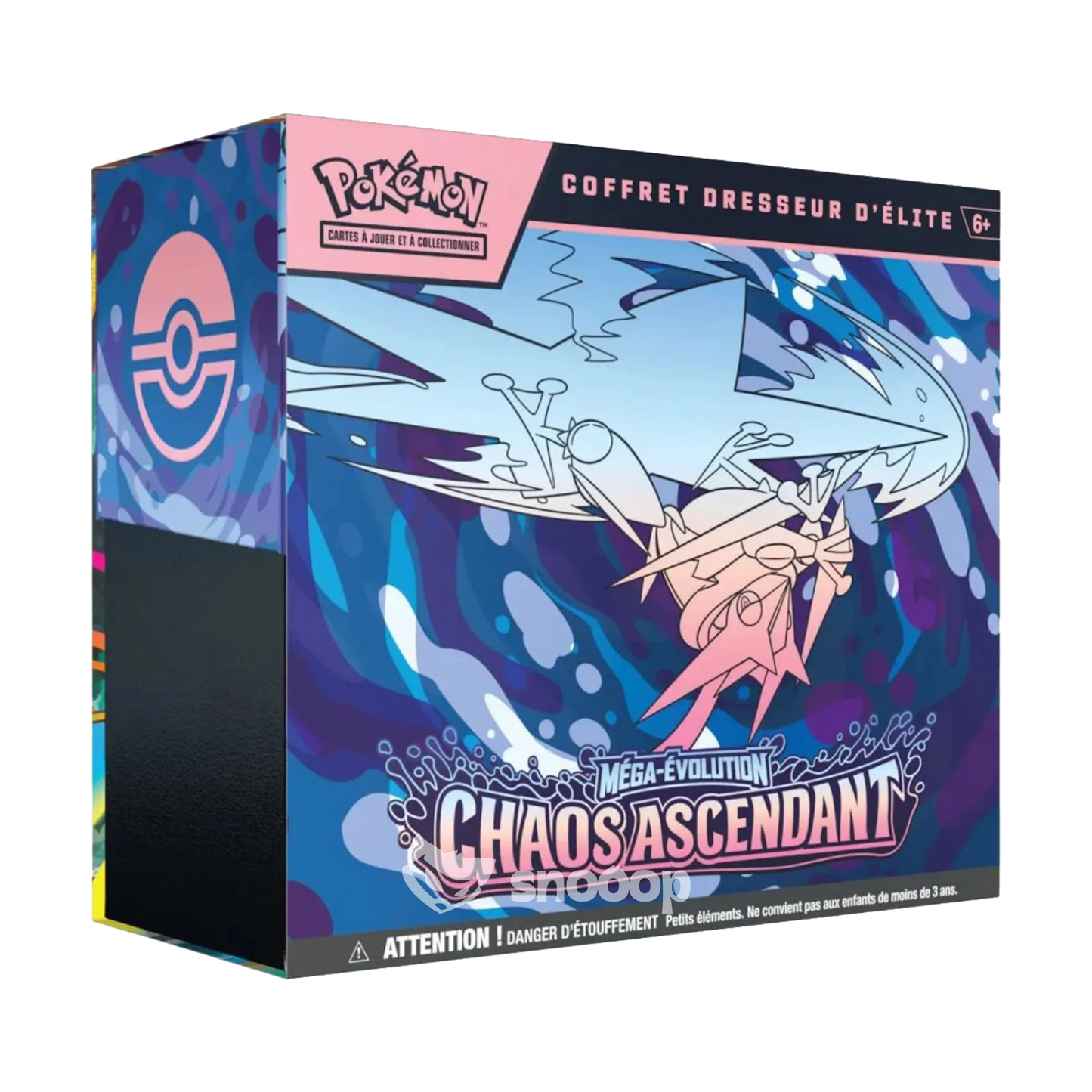 Elite Trainer Box Pokémon Méga-Évolution Chaos Ascendants ME04 FR officielle disponible au Maroc sur Collectorshop.ma