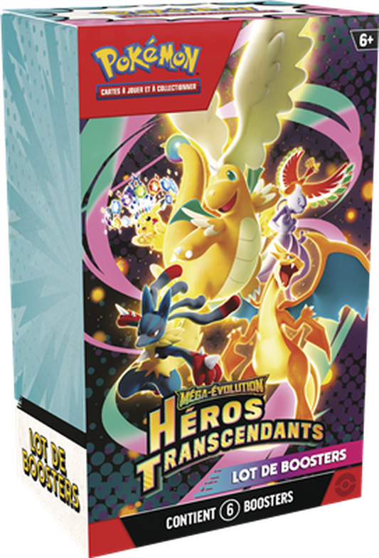 Bundle Pokémon Méga-Évolution Héros Transcendants ME2.5 français 6 boosters